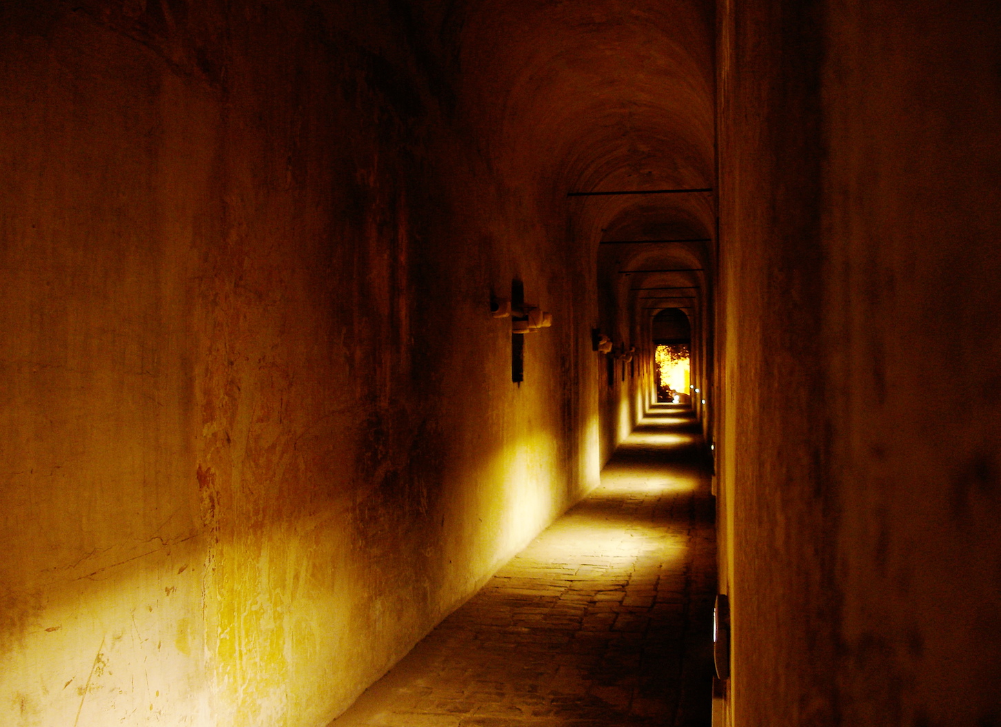 Abbey Passageway Lit Up At Night